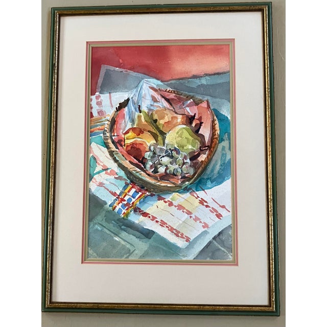 1950s Mid Century Still Life Watercolor, Hartley Fletcher