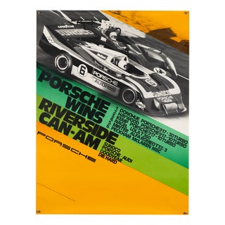 Porsche Wins Riverside Can-Am Poster from Atelier Strenger, 1973 For Sale