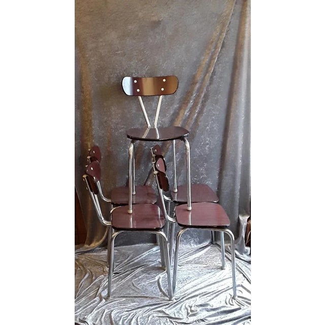 Vintage Dining Room Chairs, 1960s, Set of 5, in Good conditions. Designed 1960 to 1969