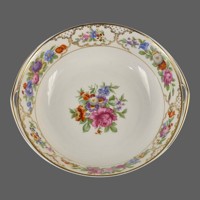 Rosenthal Vintage Seld Bavaria Rosenthal Floral "Donatello" Serving Bowl For Sale - Image 4 of 8