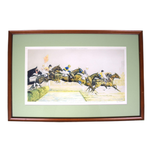 The Water Jump in the Grand National of 1931 at Aintree by Paul Brown