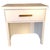 1950s Mid-Century White Painted Wood Dresser & Nightstand Set With Brushed Brass Toned Pulls For Sale - Image 5 of 7