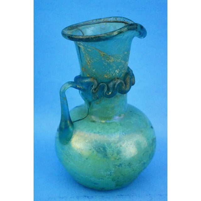 Glass Iridescent Scavo Murano Glass Vase Jug attributed to Cenedese / Toso, 1960s For Sale - Image 7 of 18