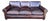 Restoration Hardware Medium Brown Leather Sofa With Feather-Filled Cushions For Sale