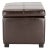 Square Ottoman in Brown & Black For Sale