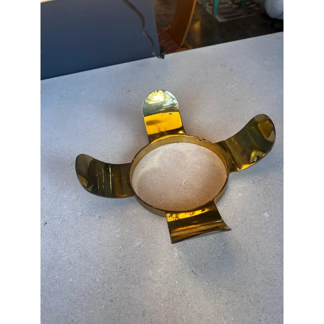 White Mid Century Italian Opaline and Brass Table Lamp 1970s For Sale - Image 8 of 8