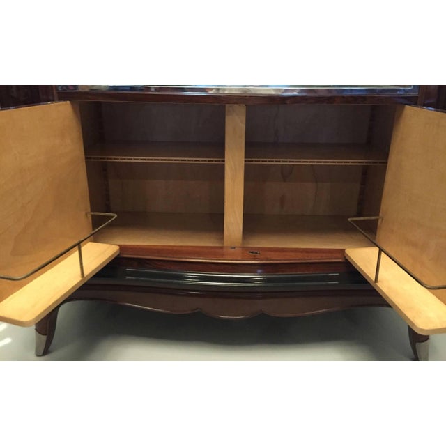 French Art Deco Vitrine Bar or Display Cabinet in the Style of Jules Leleu For Sale - Image 9 of 11