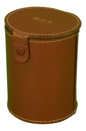 Mark Cross Tube Dice Gaming Set in Leather Case
