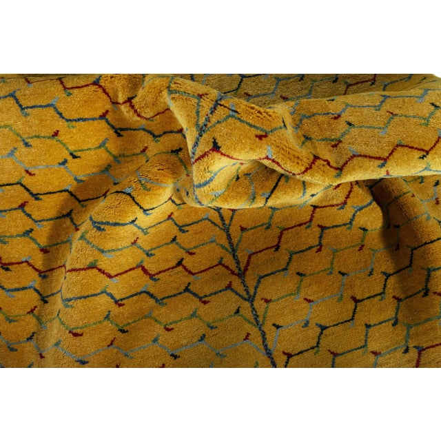 Hand-Knotted Gabbeh Loribaft Rug For Sale - Image 9 of 11