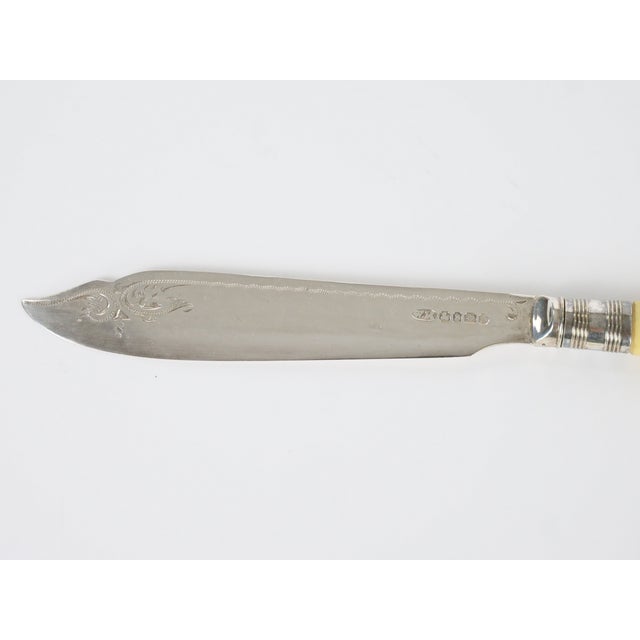 Early 20th Century English Silver-Plated Tableware Fish Cutlery Set, Sheffield, Circa 1910s For Sale - Image 5 of 9
