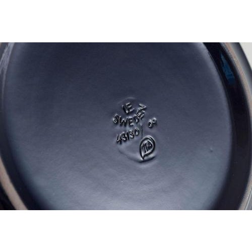 Large Ceramic Dish with Relief Pattern by Mari Simmulson for Upsala-Ekeby, 1960s For Sale - Image 4 of 5