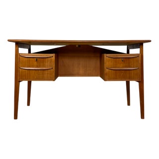 Vintage Danish Teak Writing Desk, 1960s For Sale