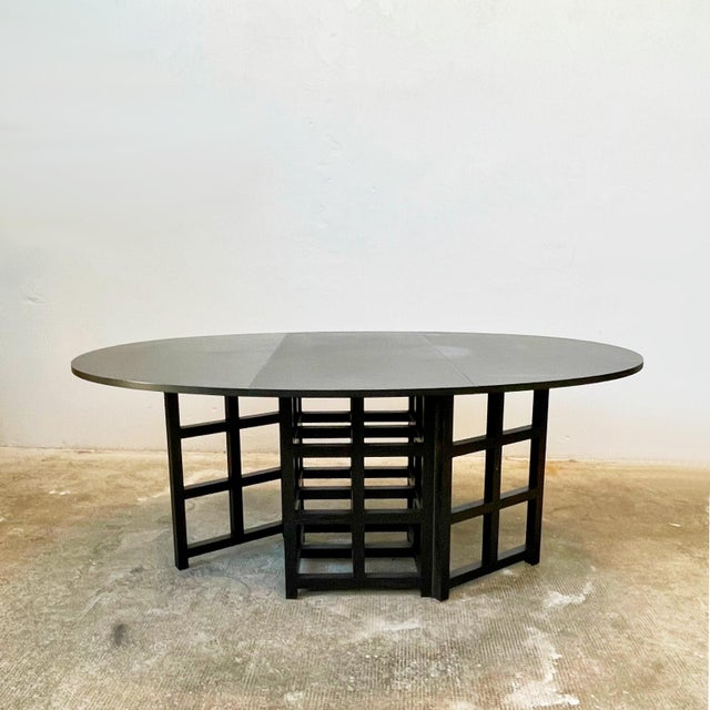 1980s DS1 Oval Folding Table by Charles Rennie Mackintosh for Cassina, 1980s For Sale - Image 5 of 9