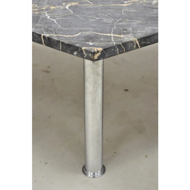 Vintage Custom Made Italian Marble Top Heart Shaped Coffee Table For Sale - Image 4 of 12