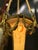 Antique Pendant Light in Gilt Bronze and Painted Glass, 1890s For Sale - Image 3 of 8