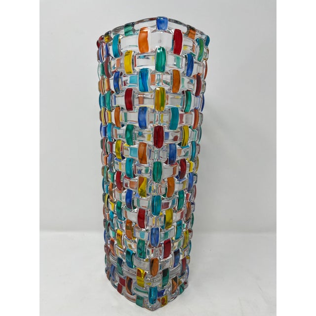 Contemporary Hand Painted Venetian Vase For Sale - Image 3 of 5