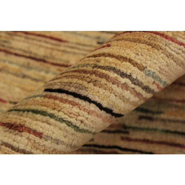 Textile Shabby Chic Gabbeh Beige/Rust Wool Rug - 3'10'' X 5'9'' For Sale - Image 7 of 10