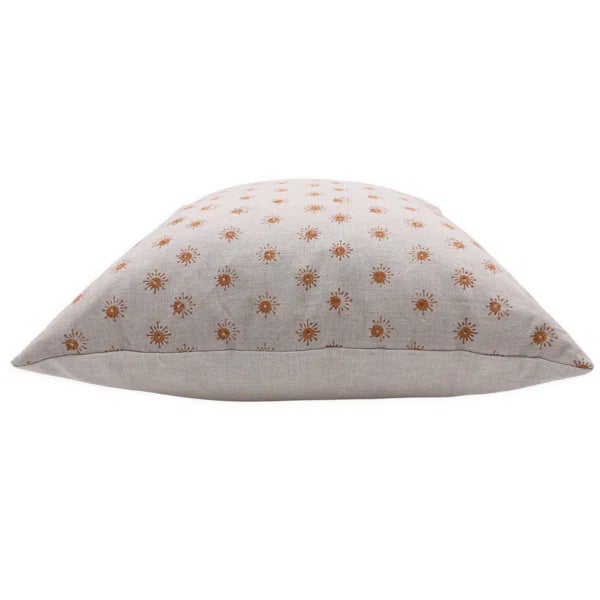 Bring joy and freshness to your home with Fabdivine’s Happy Bloom block print cushion cover. Handcrafted on pure linen,...