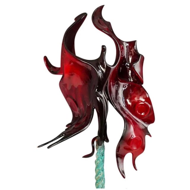 Gadi Fraiman, Large Abstract Angels Butterflies Israeli Contemporary Bronze Enameled Sculpture For Sale In Miami - Image 6 of 7