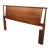 Slick Restored Walnut Original Mid Century Modern Queen Headboard For Sale