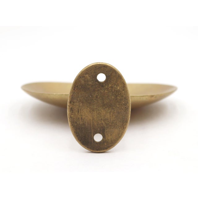 Mid 20th Century Vintage Brass Wall Mount Soap Holder For Sale - Image 5 of 5