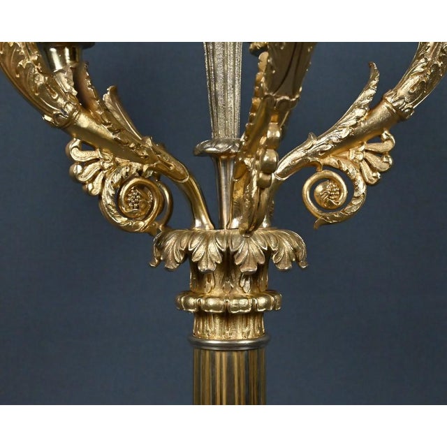 Antique Candelabra in Gilt Bronze, 1800s For Sale - Image 9 of 18