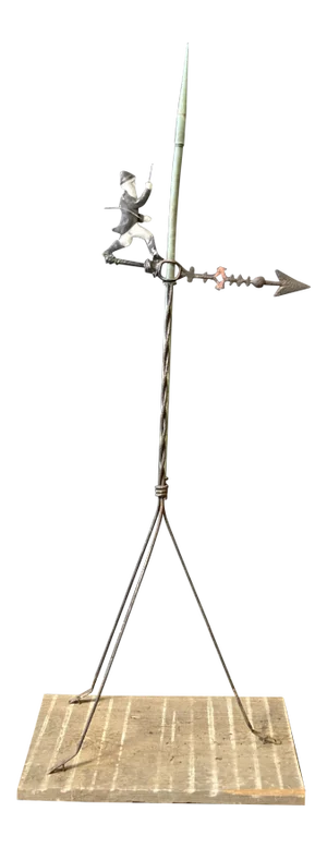 Antique Lighting Rod With Beardman