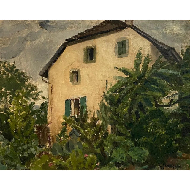 Gustave Francois, Villa, Oil on Canvas, 1917 For Sale - Image 9 of 9