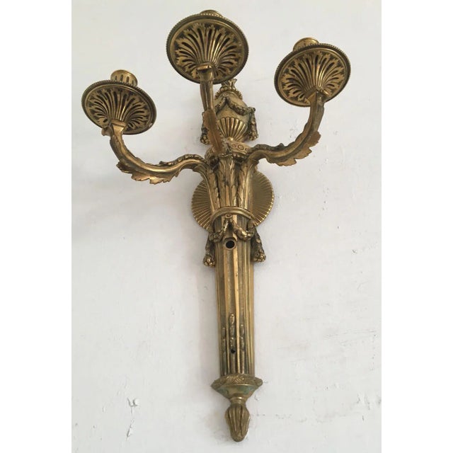 Mid 19th Century 19th Century Gilded Brass Sconce For Sale - Image 5 of 11