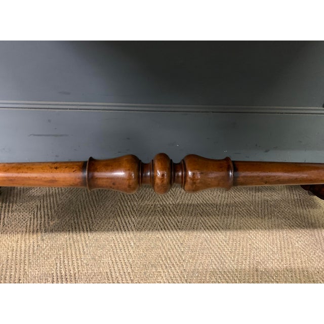 Victorian Burr Walnut Library Table by W. J. Mansell, 1865 For Sale - Image 9 of 18