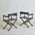 1980s Pair of French Director Chairs in the Style of Jean-Michel Frank For Sale - Image 5 of 11
