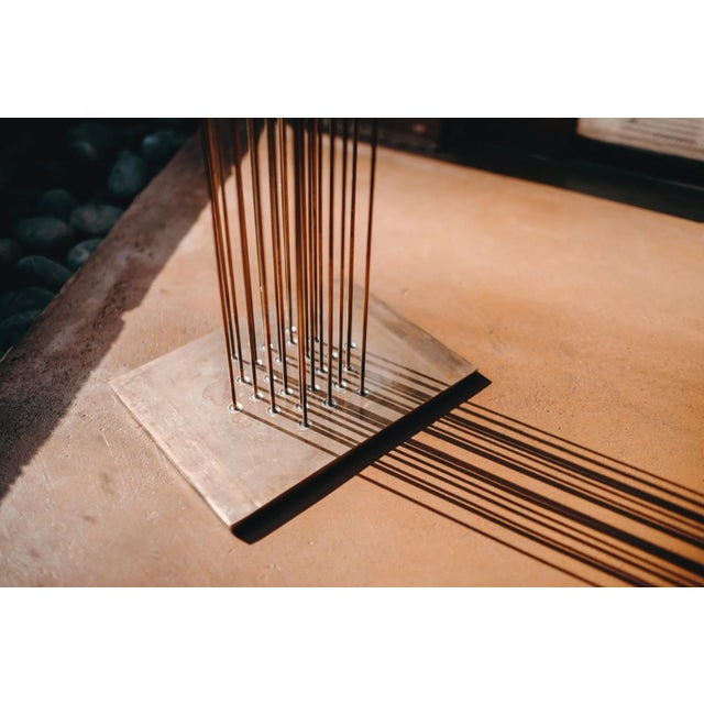 Large Bertoia Studios 24-Rod 'Star of Sound / B-2482' Copper & Brass Sculpture For Sale - Image 9 of 13