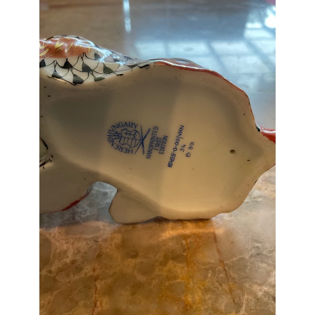 Late 19th Century Late 19th Century Herend Black Fishnet Sitting Spaniel For Sale - Image 5 of 5