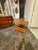 Brown Pair of Italian Bagues Style Brass and Leather Side Tables For Sale - Image 8 of 9