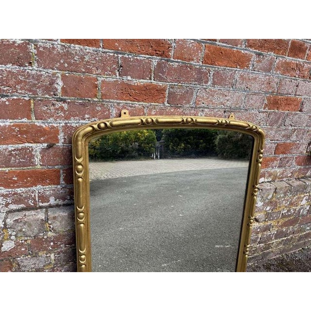 Antique English 19th Century Gilt Overmantle Mirror. For Sale - Image 5 of 7