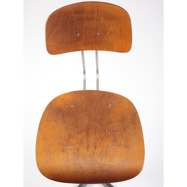 Wood Vintage Office Chair For Sale - Image 7 of 10