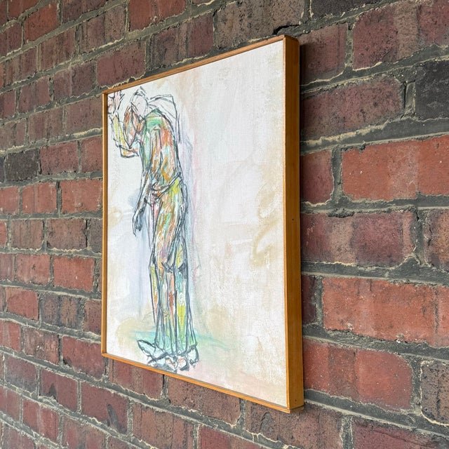 Abstract Abstract Figure Painting of Walking Man For Sale - Image 3 of 11