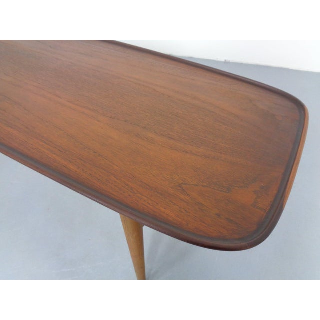1950s Teak and Oak Coffee Table from Børge Mogensen, Denmark, 1950s For Sale - Image 5 of 14