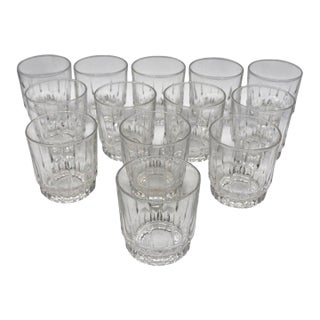 C. 1980s Set of Twelve Plus One Whiskey Tumbler Glasses For Sale
