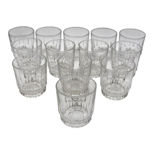 C. 1980s Set of Twelve Plus One Whiskey Tumbler Glasses