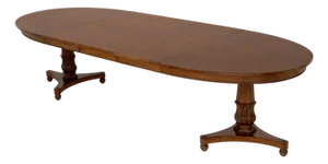 Regency Style Twin Pedestal Extending Dining Table