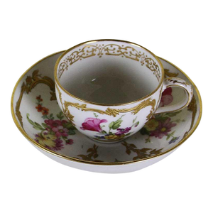Antiques KPM Mocha Cup & Saucer