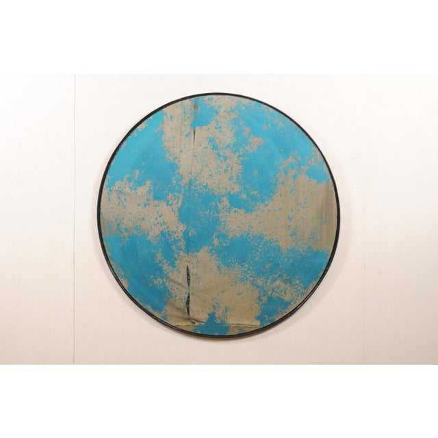 American Colorful Artisan Crafted Mirror 46" Round For Sale - Image 3 of 10