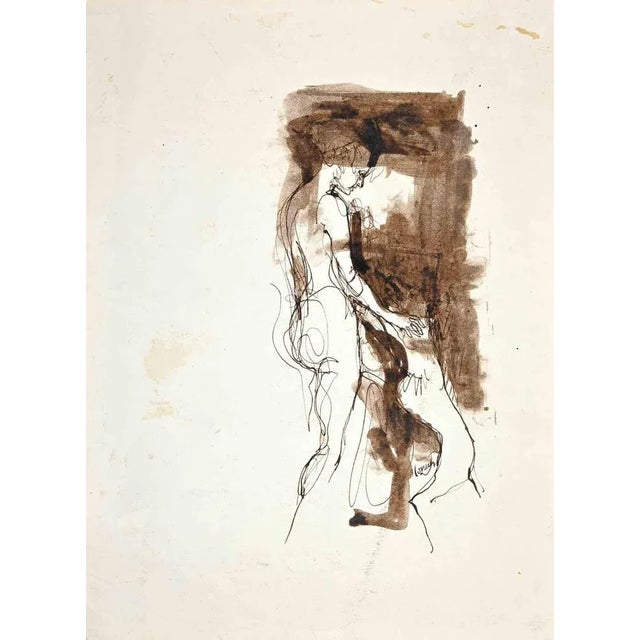 Woman and Dog is an original drawing in Original Ink and Watercolor, realized by Leo Guida in the 1970s. The status of...