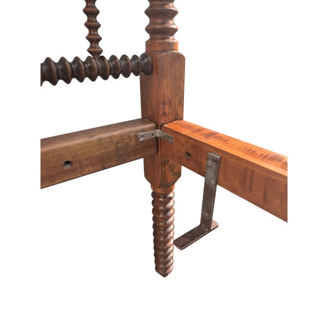 19th Century Antique Jenny Lind Turned Wood Full Spool Bed For Sale - Image 15 of 18