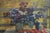 Large Oil on Canvas Still Life Fruit & Flowers For Sale - Image 4 of 14