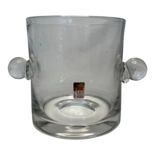 Vintage Modern Glass Ice Bucket in the Style of Tiffany
