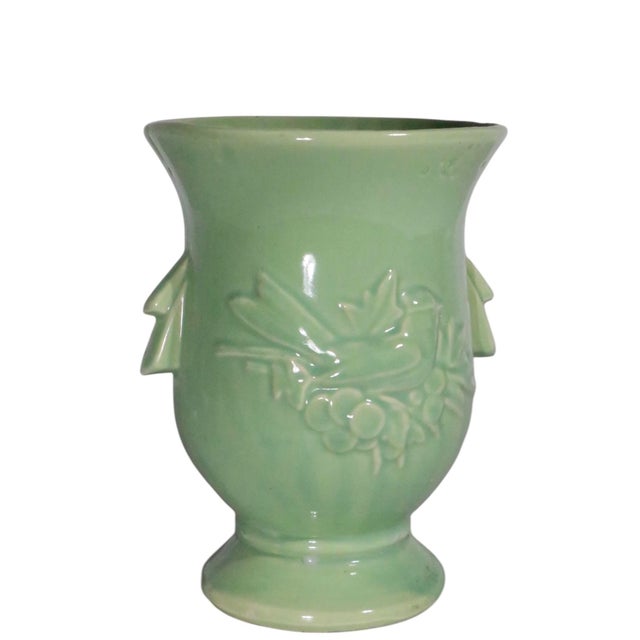 Rookwood Pottery Mid 20th Century McCoy Art Pottery Vase With Bird Motif For Sale - Image 4 of 9