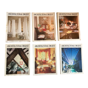 Lot of 6 Vintage Architectural Digest Magazines From 1983-1985