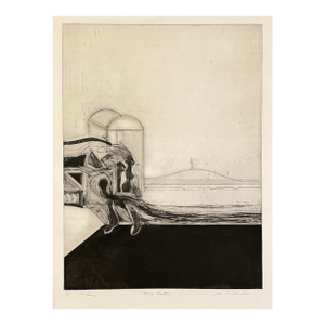 1964 Abstract Etching by Johnston